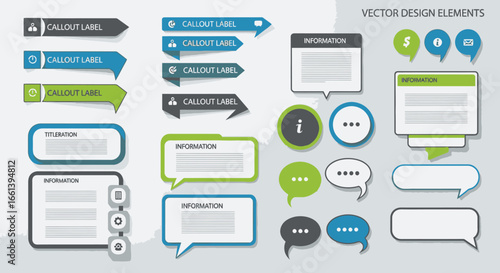 Modern callout labels and conversation bubble designs for creative web projects and professional presentations