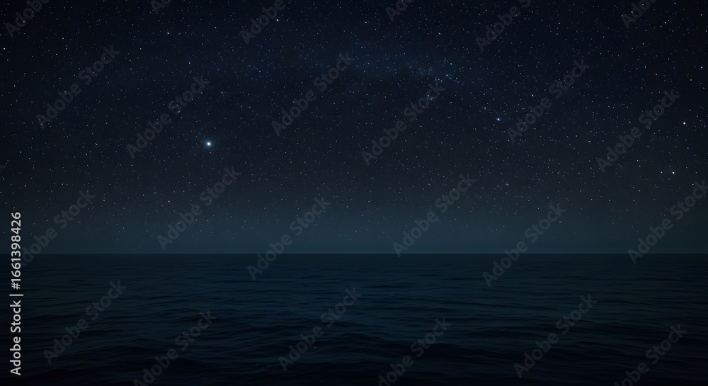 Fototapeta premium Night Sky Over Ocean