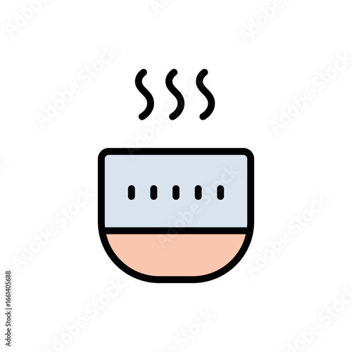 Humidifier Device color Icon. Electronic Appliance Air Purifier Concept Flat Pictogram. Ventilation Technology Illustration. Simple Vector Isolated On White Background.