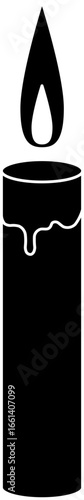 Candle Silhouette Icon
