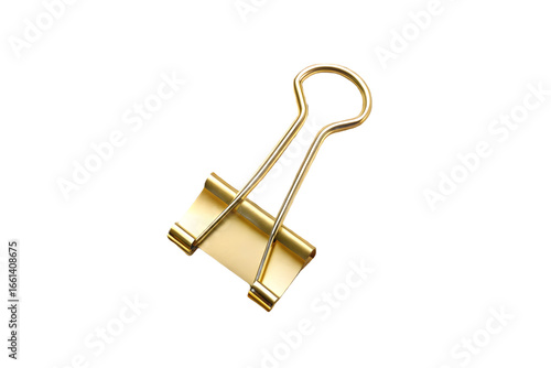 4928 golden clip isolated on a transparent background