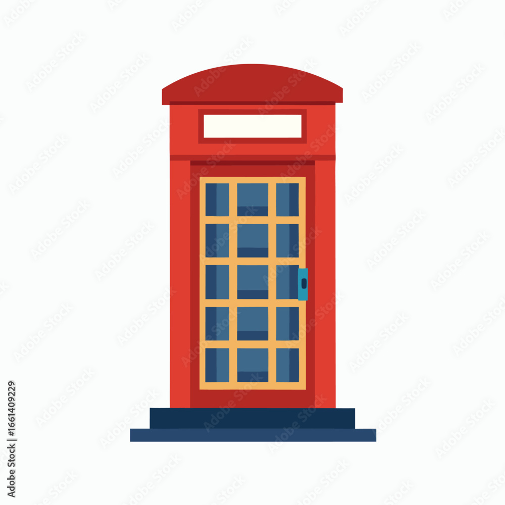 Fototapeta premium A vintage red phone booth