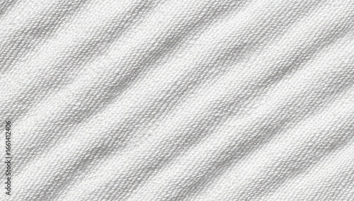 Close-up of textured white fabric with diagonal ridges