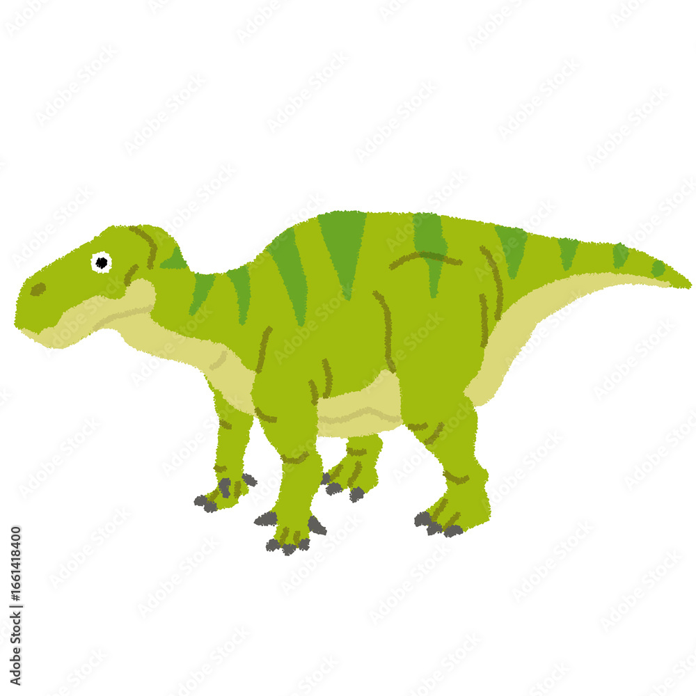 Naklejka premium イグアノドンのイラスト