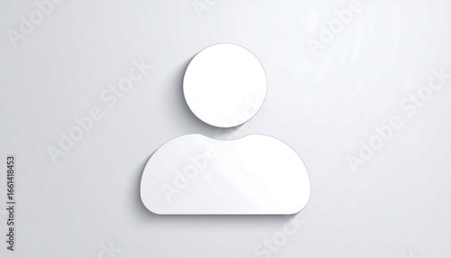 White User Icon on Light Gray Background