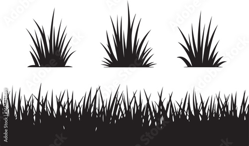 Grass SVG and vector silhouette design perfect for Cricut, Silhouette Cameo, and other cutting machines. Includes PNG, DXF, and EPS formats for versatile use.