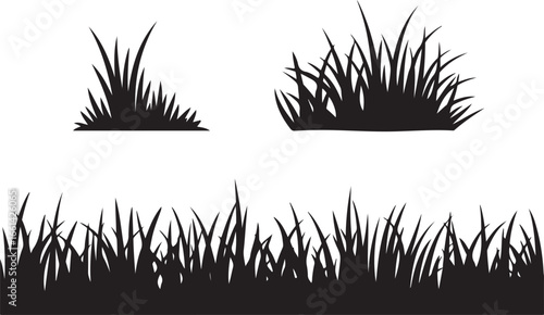 Grass SVG and vector silhouette design perfect for Cricut, Silhouette Cameo, and other cutting machines. Includes PNG, DXF, and EPS formats for versatile use.