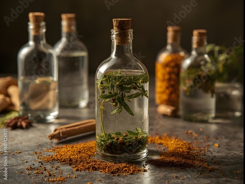 olive oil and spices display