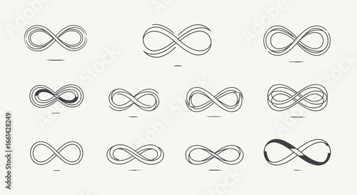 Explore endless possibilities with these unique infinity symbol designs, perfect for modern branding and concepts.