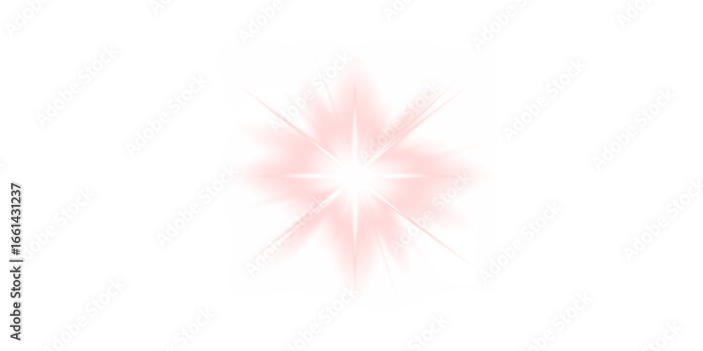 Fototapeta premium Red, lens, flare, flash, overlay star beam glows in bright ray. PNG red, lens, flare, flash, overlay sparkles with transparent shine. Glowing magic PNG perfect for spotlight, burst, and light design.