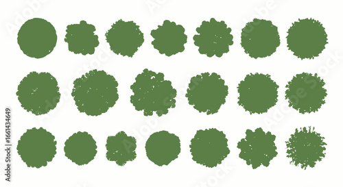 Vibrant green trees from a top-down perspective, perfect for landscaping and architectural visualization projects.