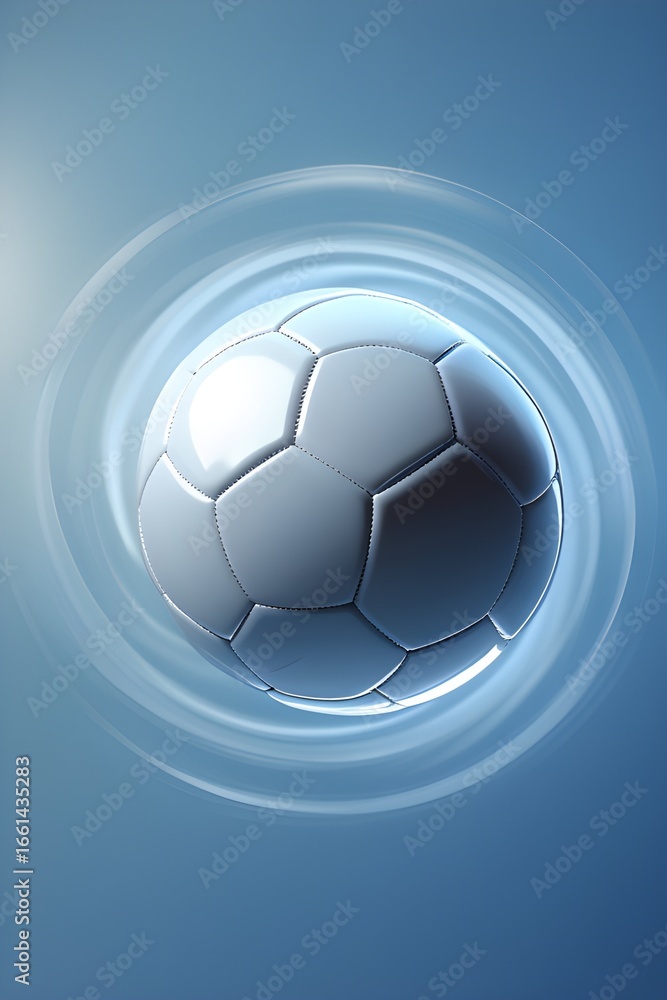 Obraz premium AI Generative. Motion Blur Soccer Ball in Spin. 2