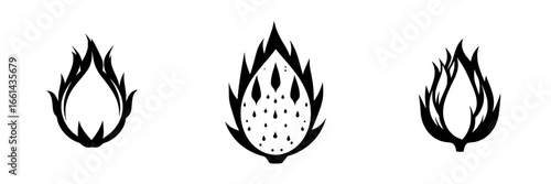 Graphic representation of abstract flame designs showcasing creativity and artistic expression