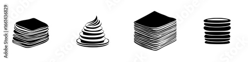 Minimalist stacked desserts featuring diverse shapes and textures, perfect for special occasions or celebrations