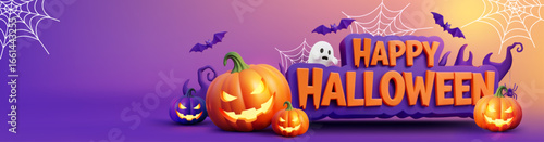 Halloween sale banner template, Perfect for promoting a sale with discounts up to 80% off. Ideal for Halloween promotions, online stores, or social media marketing during the Halloween season.
