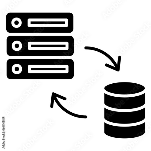 Data Backup Glyph Icon