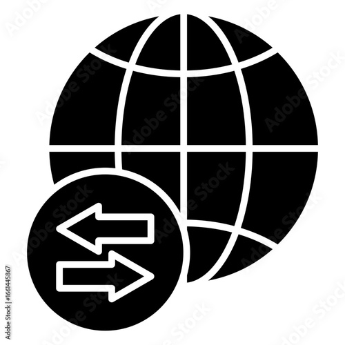 Network Traffic Glyph Icon