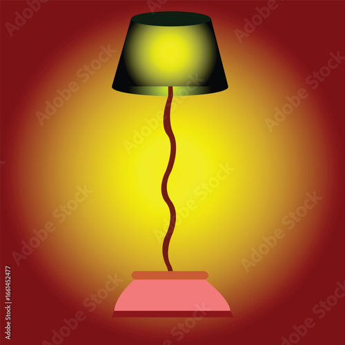 table lamp on a dark background