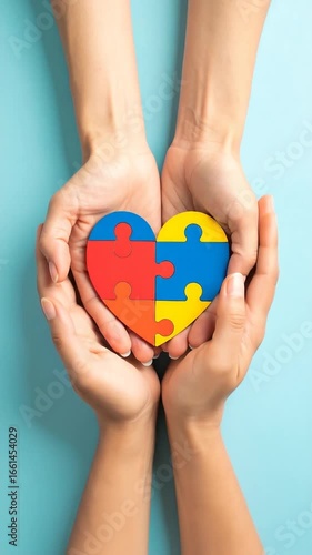 Wallpaper Mural Hands holding puzzle heart symbol Torontodigital.ca