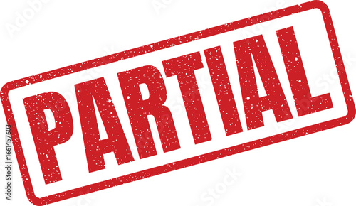 Distressed partial stamp illustration with rectangular grunge frame isolated against white background for print