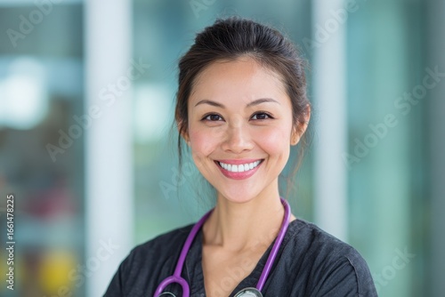 Free Download Nursing Leadership. Portrait of Happy Asian Doctor Leading in Hospital for Medical Services - GFXLoad
