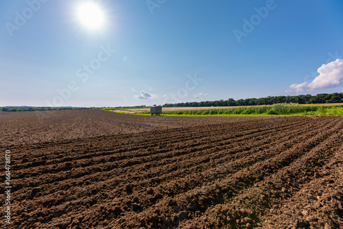 a plowed field for sowing crops