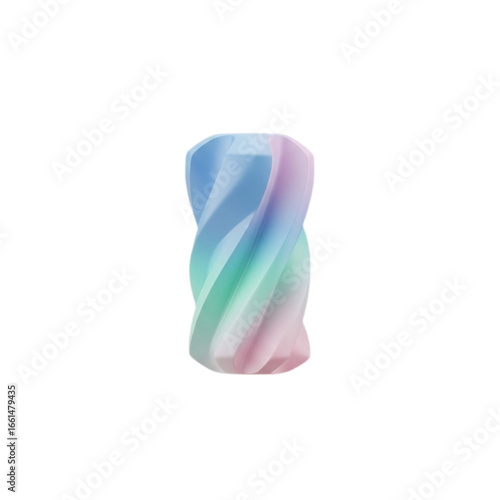 3D milling cutter, pastel floating minimal design, isolated PNG on white transparent background. 