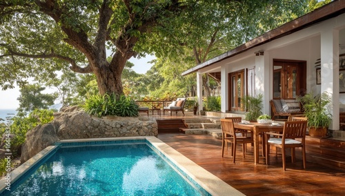 Wallpaper Mural Luxurious pool villa with ocean views Torontodigital.ca