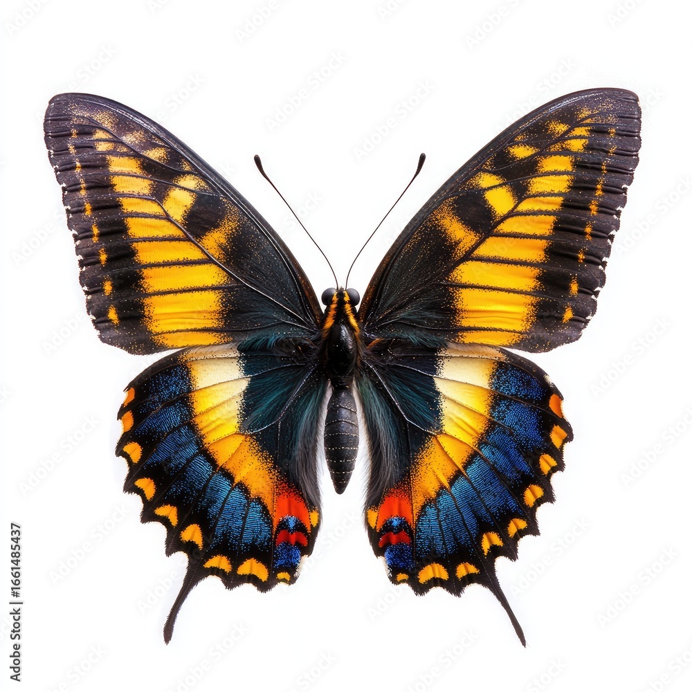 Fototapeta premium Detailed close-up of a vibrant butterfly