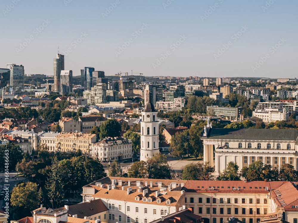 Naklejka premium Vilnius Old Town, panoramic view