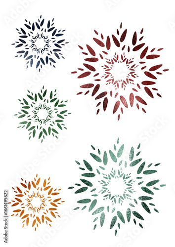 Bilde på lerret Various exempt star ornaments in a metallic look