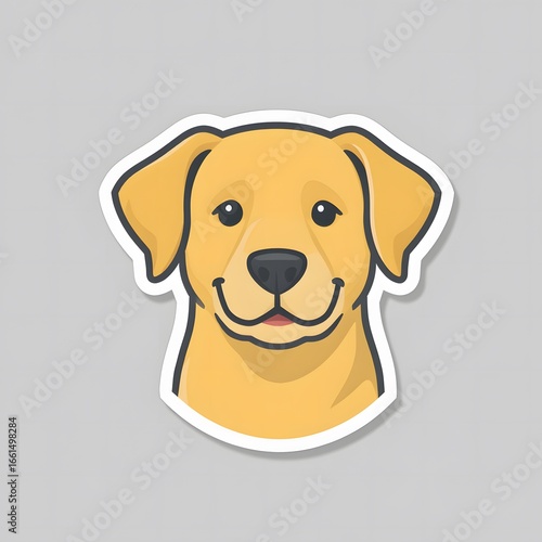 golden retriever dog stricker