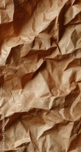 Wallpaper Mural Textured, crinkled brown paper Torontodigital.ca