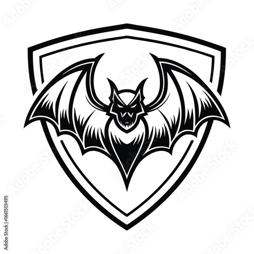 bat design bold and fierce in a circ