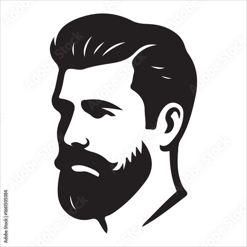 hairstyle designs for men silhouette  vector design,Silhouette hairstyles, vector haircuts, men’s hair trends, side profile views, hairstyle inspiration, haircut design, male grooming styles, 