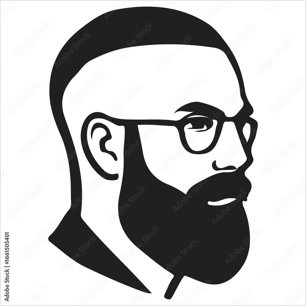 Fototapeta premium hairstyle designs for men silhouette vector design,Silhouette hairstyles, vector haircuts, men’s hair trends, side profile views, hairstyle inspiration, haircut design, male grooming styles, 
