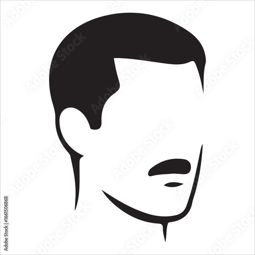 hairstyle designs for men silhouette  vector design,Silhouette hairstyles, vector haircuts, men’s hair trends, side profile views, hairstyle inspiration, haircut design, male grooming styles, 