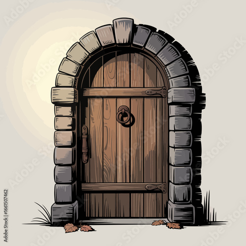 old wooden door