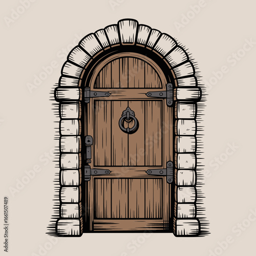old wooden door
