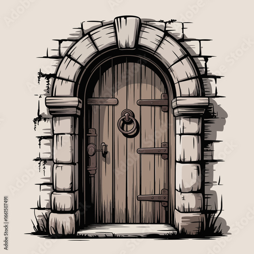 old wooden door