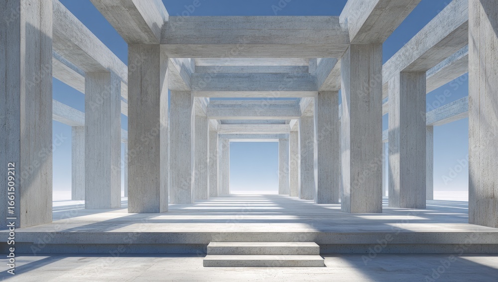Fototapeta premium Empty concrete architectural structure