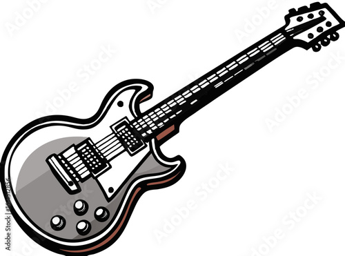 Illustration of an elegant electric guitar design for musical enthusiasts and creative inspiration