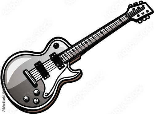 Illustration of an elegant electric guitar design for musical enthusiasts and creative inspiration