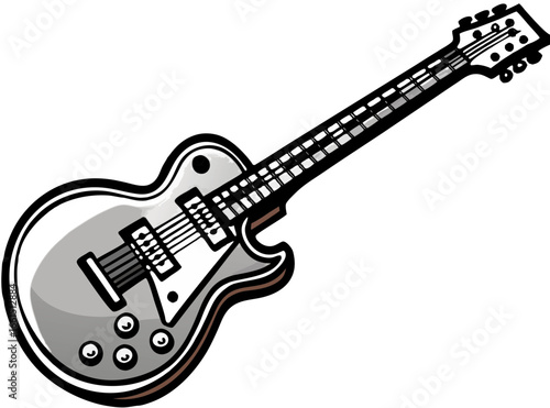 Illustration of an elegant electric guitar design for musical enthusiasts and creative inspiration