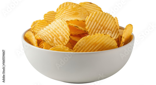 Fotografie Isolated Bowl of Potato Chips
