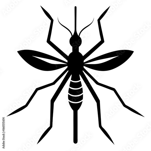 Asian-tiger mosquito icon line airt vactor outline Illustrations on white background.