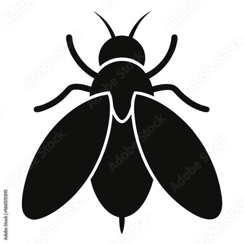 Fruit fly icon line airt vactor outline Illustrations on white background.