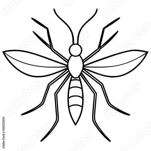 Haemagogus mosquito icon line airt vactor outline Illustrations on white background.
