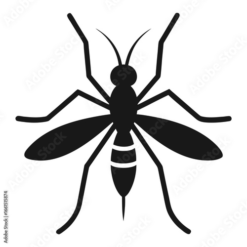 Haemagogus mosquito icon line airt vactor outline Illustrations on white background.