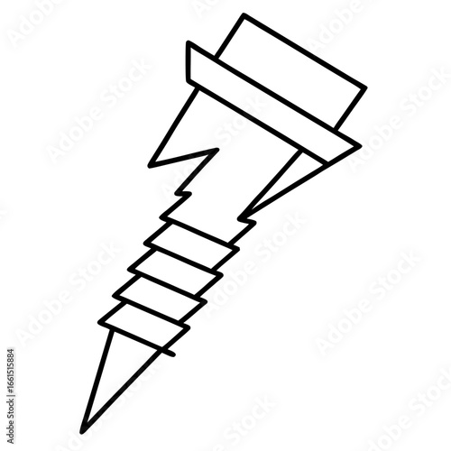 Ikon-lampu-kilat-baut icon line airt vactor outline Illustrations on white background.